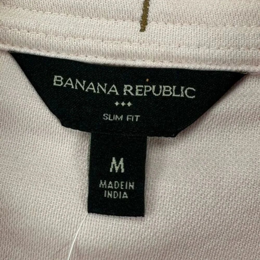 Banana Republic Button Down Shirt Adult Medium Pink Slim Fit Pocket Mens NEW